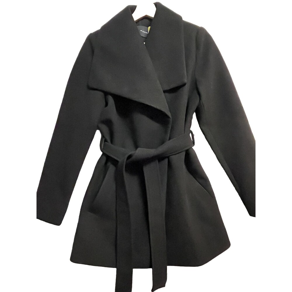 Tahari Women Wrap Coat Tie Belt Water-Resistant Long Sleeves Size Small NWT